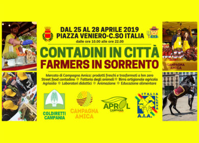 Coldiretti porta nelle piazze di Sorrento il cibo sano e autentico a km. zero