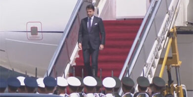 Forum Via della Seta, il video all’arrivo di Conte in Cina