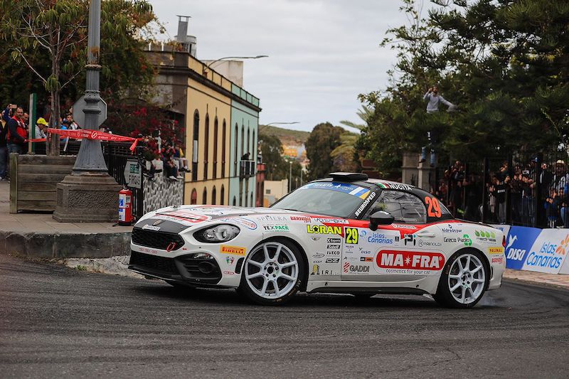 Esordio vincente dell’’Abarth 124 rally al Rally Islas Canarias