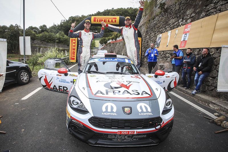 Esordio vincente dell’’Abarth 124 rally al Rally Islas Canarias