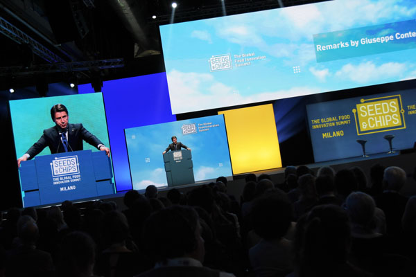 Conte e Michele Emiliano a SEEDS&CHIPS The Global Food Innovation Summit 2019 Conte e Michele Emiliano a SEEDS&CHIPS The Global Food Innovation Summit 2019