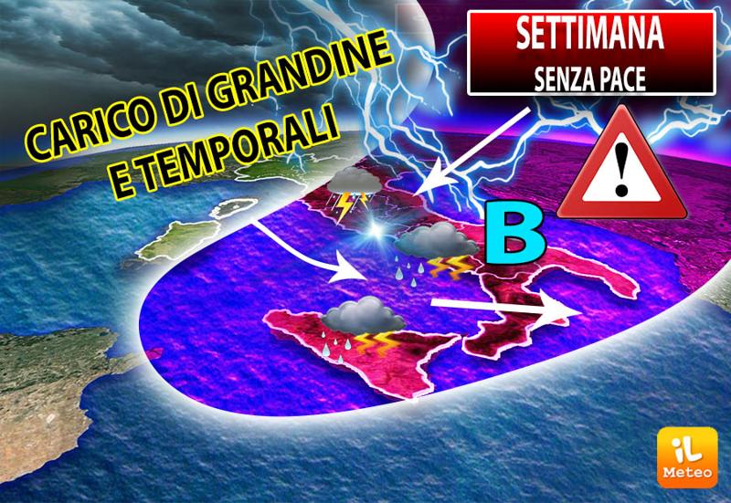 Meteo settimana: Italia avvolta dalle spire del maltempo Meteo settimana: Italia avvolta dalle spire del maltempo
