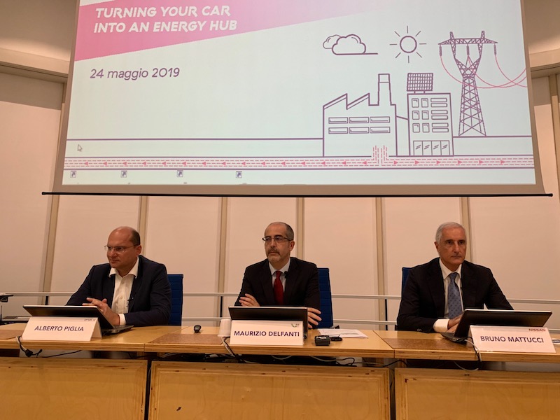 Enel X,Nissan e RSE avviano la prima sperimentazione Vehicle to Grid