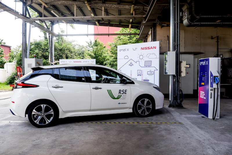 Enel X,Nissan e RSE avviano la prima sperimentazione Vehicle to Grid
