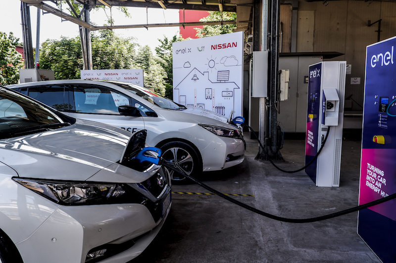 Enel X,Nissan e RSE avviano la prima sperimentazione Vehicle to Grid