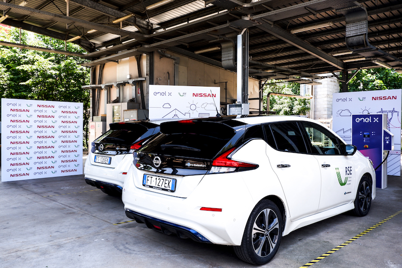 Enel X,Nissan e RSE avviano la prima sperimentazione Vehicle to Grid