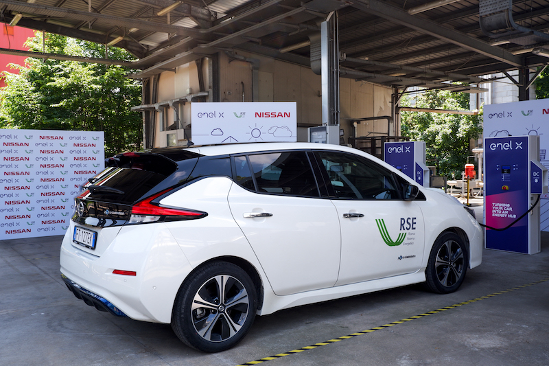 Enel X,Nissan e RSE avviano la prima sperimentazione Vehicle to Grid