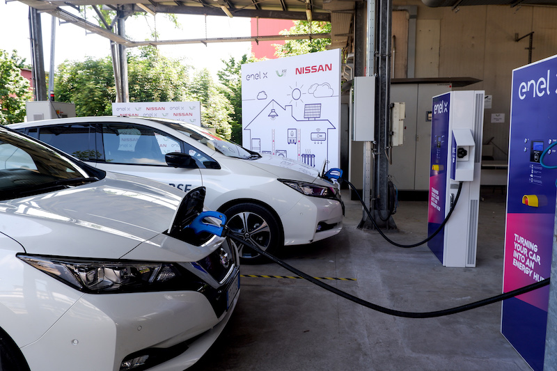 Enel X,Nissan e RSE avviano la prima sperimentazione Vehicle to Grid