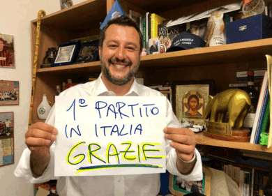 Elezioni, il primo commento di Salvini. “Una sola parola: GRAZIE Italia!”