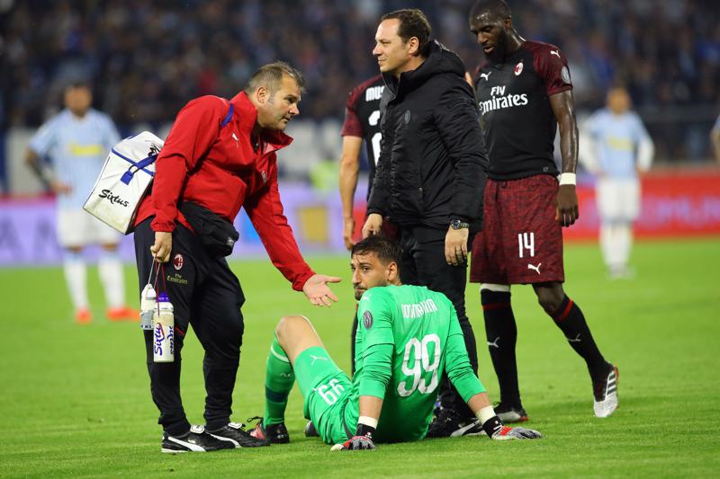 Milan, Donnarumma: lesione muscolare. Italia, probabile forfait