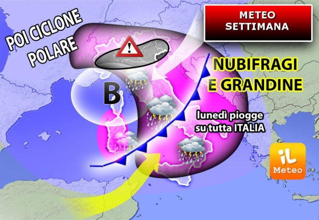 Meteo settimana, dal ciclone polare all’esplosione dell’estate Meteo settimana, dal ciclone polare all’esplosione dell’estate