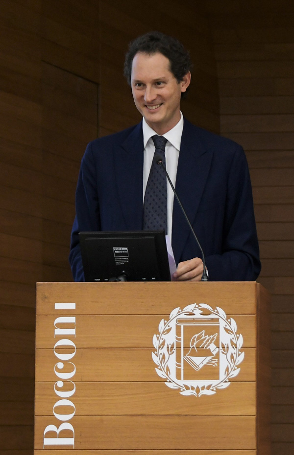John Elkann all’Università Bocconi di Milano John Elkann all’Università Bocconi di Milano