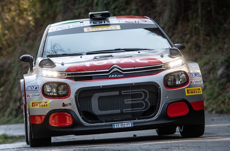 Rally Sardegna, La C3 R5 di Rossetti e Mori scalda il motore Rally Sardegna, La C3 R5 di Rossetti e Mori scalda il motore
