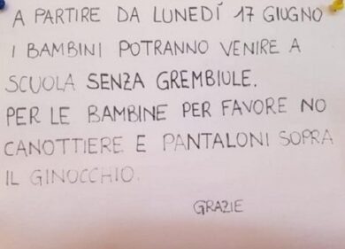 Scuola: il grembiule è fuorimoda, discriminare le bambine no