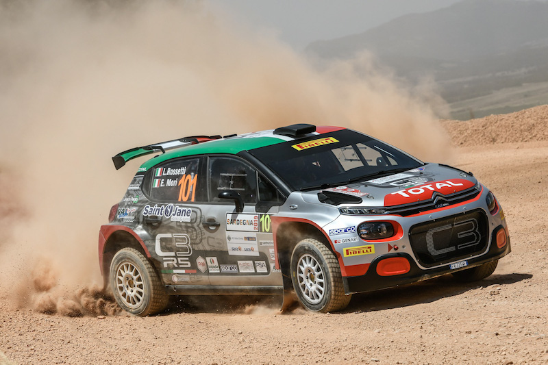 Rally di Sardegna la Citroën C3 R5 di Rossetti- Mori conclude al secondo posto Rally di Sardegna la Citroën C3 R5 di Rossetti- Mori conclude al secondo posto