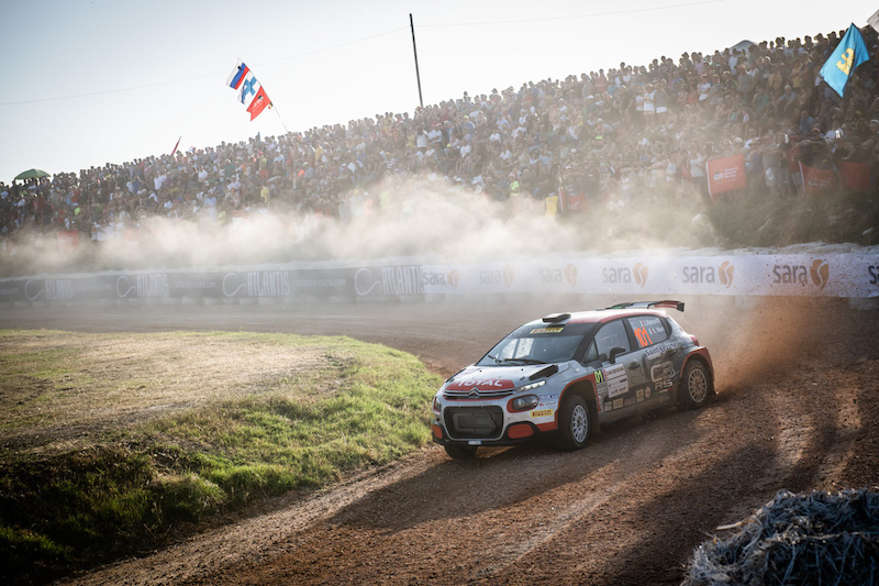 Rally di Sardegna la Citroën C3 R5 di Rossetti- Mori conclude al secondo posto Rally di Sardegna la Citroën C3 R5 di Rossetti- Mori conclude al secondo posto