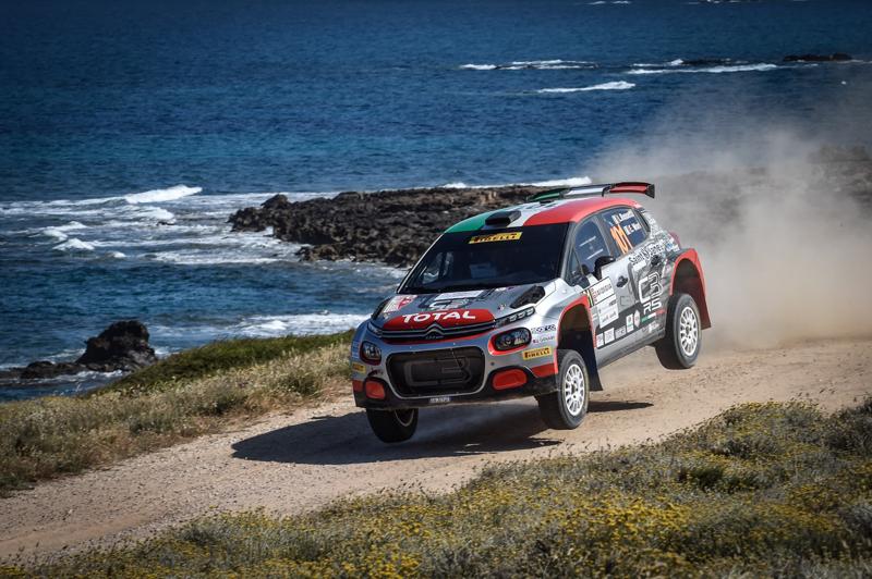 CIR, Rally Sardegna-  La Citroen C3 di Rossetti – Mori chiude sul podio