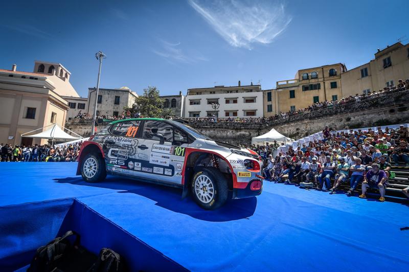 CIR, Rally Sardegna-  La Citroen C3 di Rossetti – Mori chiude sul podio