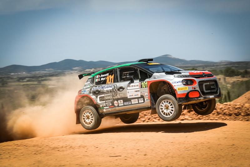 CIR, Rally Sardegna-  La Citroen C3 di Rossetti – Mori chiude sul podio