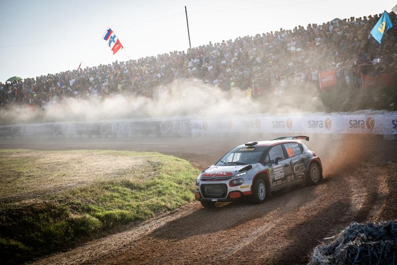 CIR, Rally Sardegna-  La Citroen C3 di Rossetti – Mori chiude sul podio