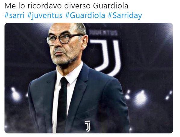 JUVENTUS-SARRI, l’ironia dei social: da Guardiola a Napoli ‘tradita’ JUVENTUS-SARRI, l’ironia dei social: da Guardiola a Napoli ‘tradita’