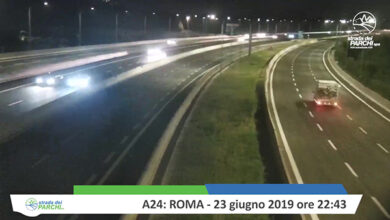 Terremoto Roma: il video choc dell’autostrada A24 che oscilla per la scossa
