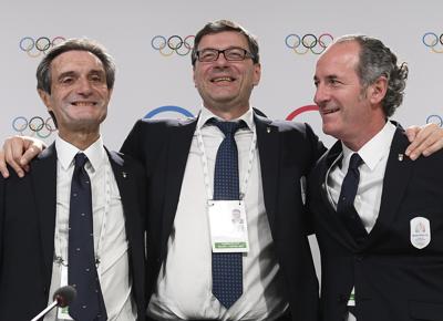 olimpiadi giorgetti zaia fontana olimpiadi giorgetti zaia fontana