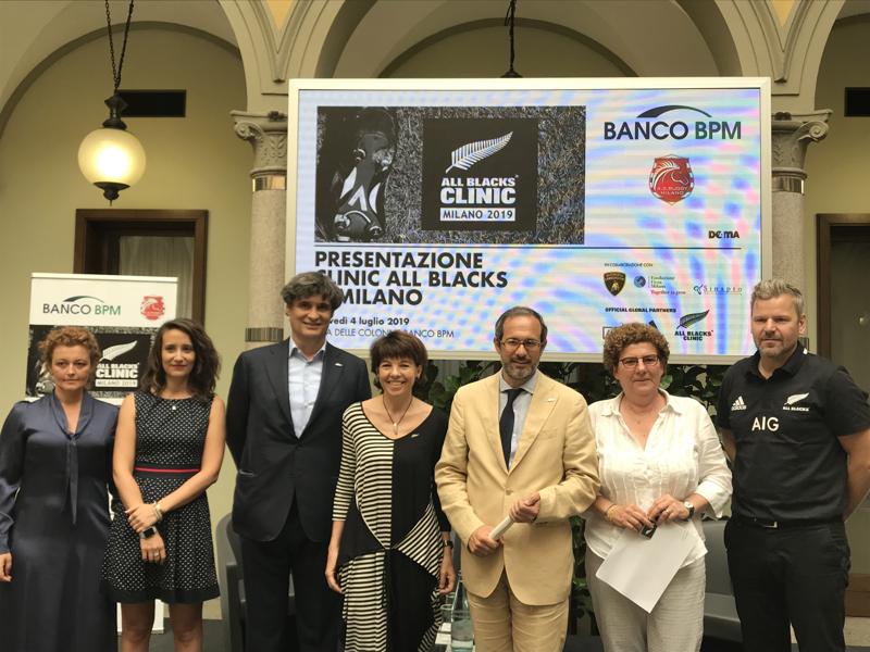 Banco BPM e Rugby Milano presentano l’All Blacks Clinic 2019 Banco BPM e Rugby Milano presentano l’All Blacks Clinic 2019