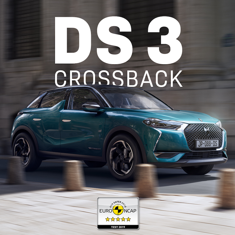 DS 3 CROSSBACK, si aggiudica le 5 stelle Euro NCAP DS 3 CROSSBACK, si aggiudica le 5 stelle Euro NCAP