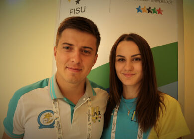 Universiade di Napoli 2019, dal Kazakistan con amore: lei salta, lui l’allena