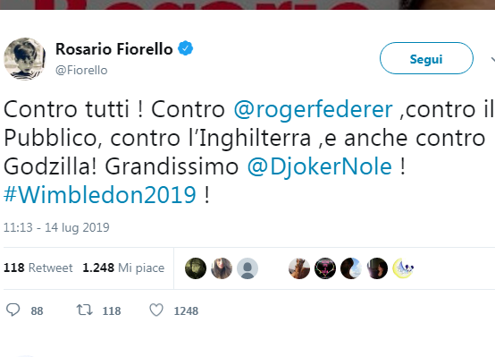 Wimbledon: da Fiorello a Salvini, Gentiloni e Renzi, entusiasmo social. FOTO Wimbledon: da Fiorello a Salvini, Gentiloni e Renzi, entusiasmo social. FOTO