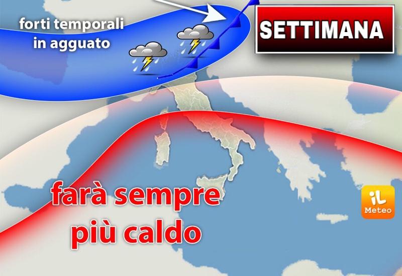 Meteo Italia, tregua al Nord con temporali. 40 gradi al Sud Meteo Italia, tregua al Nord con temporali. 40 gradi al Sud