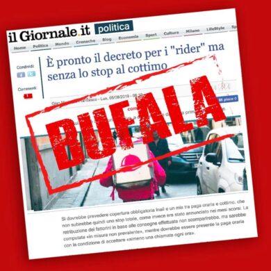 Di Maio risponde sulla tutela dei rider. “Mantenuto il cottimo? Una bufala”