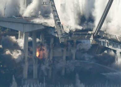 Genova, terminato l’abbattimento del Ponte Morandi
