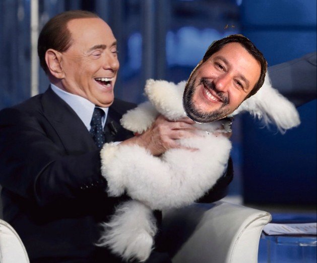 Salvini tra Berlusconi e Di Maio: l’ironia della rete. FOTO