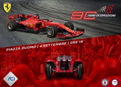 Aci e Ferrari: grande festa in Duomo per i 90 anni del Gp d’Italia