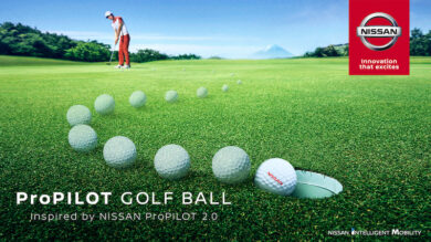 Nissan presenta la pallina da golf ProPILOT che vanno in buca da sole