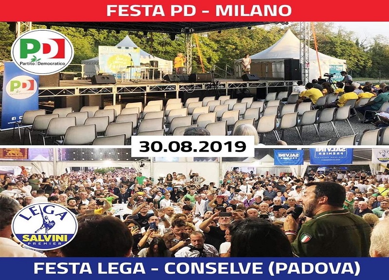 La sfida inutile tra le piazze di Salvini e dei Dem. Commento La sfida inutile tra le piazze di Salvini e dei Dem. Commento