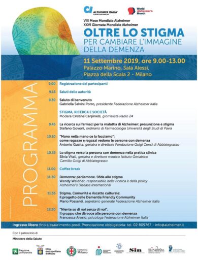“Oltre lo stigma per cambiare l’immagine della demenza”: l’incontro a Milano
