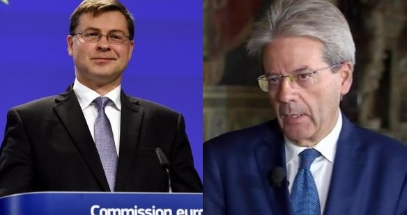 Commissione Ue, la difficile coesistenza tra Gentiloni e Dombrovskis Commissione Ue, la difficile coesistenza tra Gentiloni e Dombrovskis