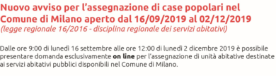 Aler, nuovo bando casa: ecco tutte le novità