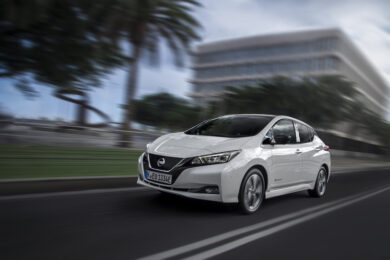 La nuova Nissan LEAF e+ debutta  alla 1.000 Miglia Green