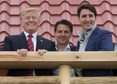 Trump ConteTrudeau ape Trump ConteTrudeau ape