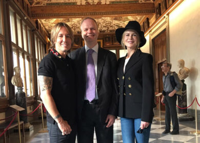 Nicole Kidman, la celebre attrice in visita alle Gallerie degli Uffizi