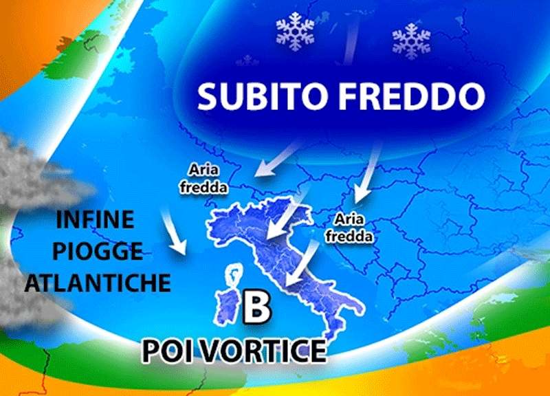 Arriva il freddo. Svolta meteo dal Polo Nord. Prima neve, crollo termico Arriva il freddo. Svolta meteo dal Polo Nord. Prima neve, crollo termico
