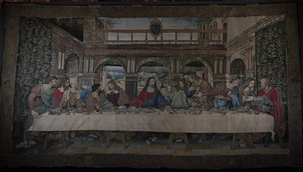 L’arazzo del Cenacolo di Leonardo da Vinci in mostra a Palazzo Reale