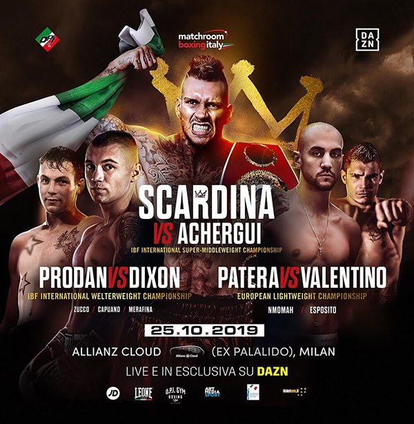 Boxe, Domenico Valentino vs campione d’Europa Francesco Patera al Palalido