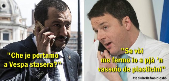 Il duello Salvini-Renzi fa impazzire la rete. FOTO Il duello Salvini-Renzi fa impazzire la rete. FOTO