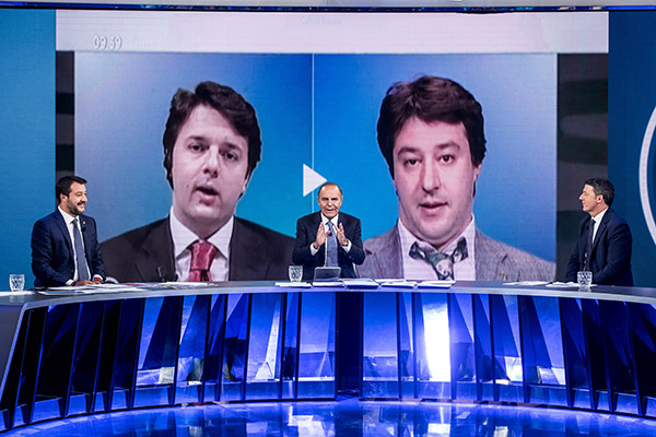 Salvini Renzi confronto TV, macché boxe. Un noioso minuetto con Vespa regista Salvini Renzi confronto TV, macché boxe. Un noioso minuetto con Vespa regista