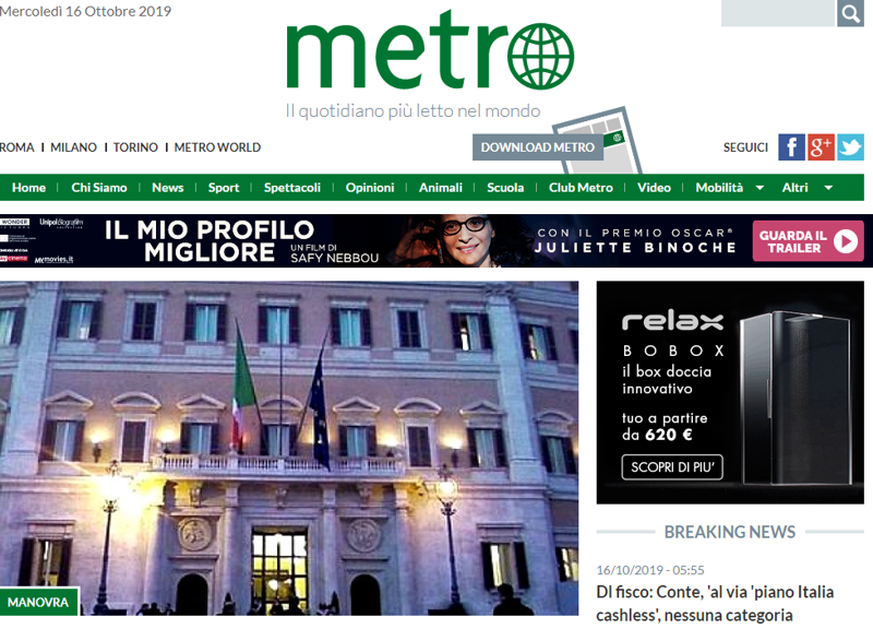 L’editore Farina punta sulle stamperie e mette in vendita Metro. Rumors L’editore Farina punta sulle stamperie e mette in vendita Metro. Rumors